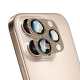 iPhone 16 Pro Max CaseWorld Karbon Fiber Serisi Anti Reflective Full Kamera Lens Koruyucu Gold