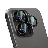 iPhone 16 Pro Max CaseWorld Karbon Fiber Serisi Anti Reflective Kamera Lens Koruyucu Siyah