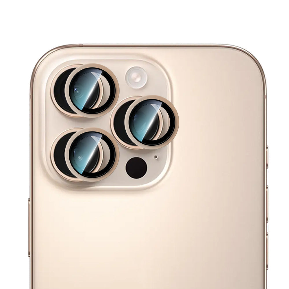 iPhone 16 Pro Max Uyumlu CaseWorld Sapphire Serisi Anti Reflective Lens Koruyucu Gold