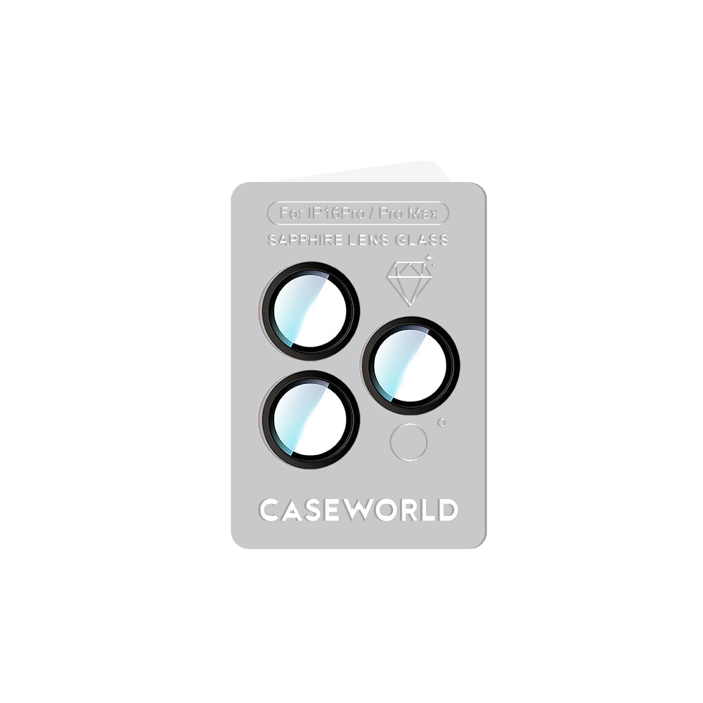 iPhone 16 Pro Max Uyumlu CaseWorld Sapphire Serisi Anti Reflective Lens Koruyucu Siyah