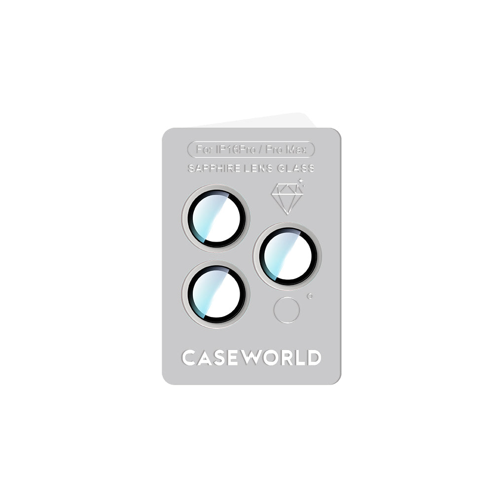 iPhone 16 Pro Max Uyumlu CaseWorld Sapphire Serisi Anti Reflective Lens Koruyucu Gümüş