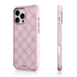iPhone 16 Pro Max Uyumlu Kılıf M-safe Şarj Özellikli Youngkit Argyle Serisi Kapak Pembe