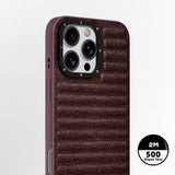 iPhone 16 Pro Max Uyumlu Kılıf M-safe Şarj Özellikli Youngkit Canvas Serisi Kapak Mürdüm