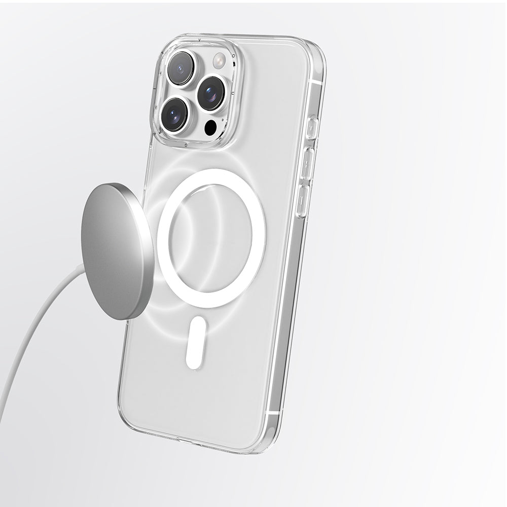iPhone 16 Pro Max Kılıf M-safe Şarj Özellikli Youngkit Ice Serisi Kapak Şeffaf
