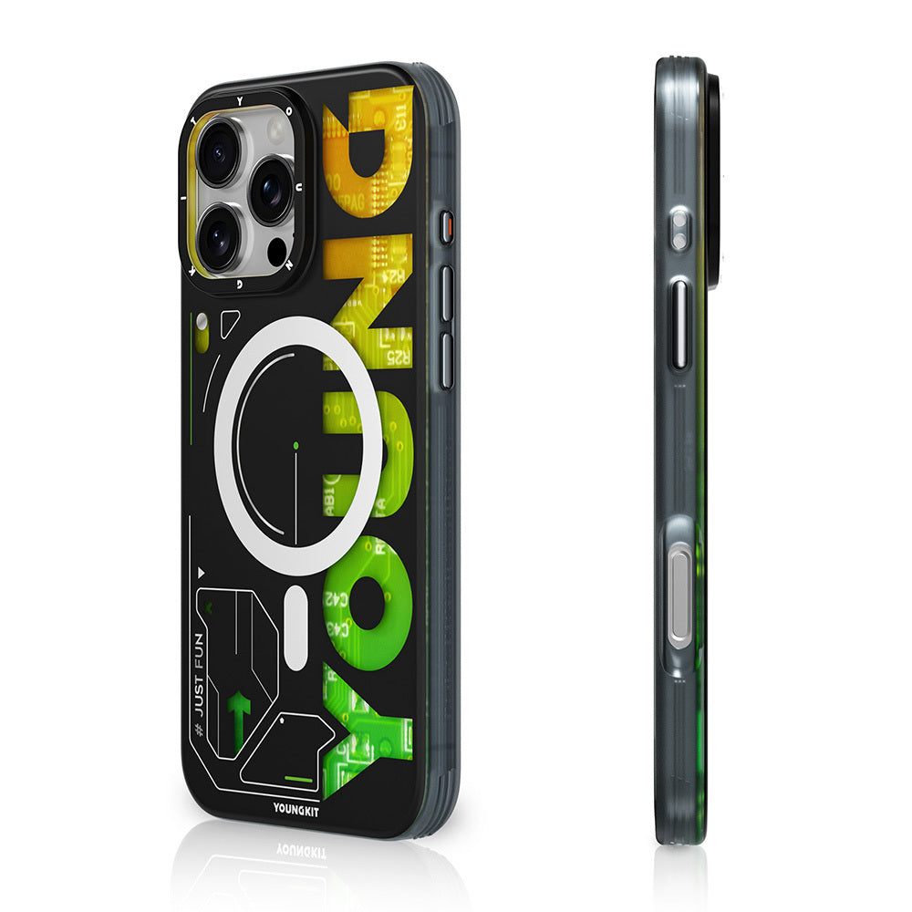 Apple iPhone 16 Pro Max Kılıf M-safe Şarj Özellikli Airbagli Çift Katmanlı Youngkit Future Serisi Kapak