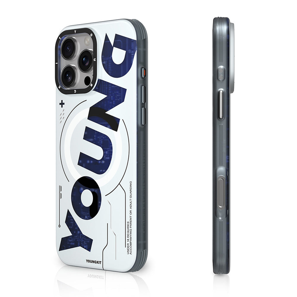 Apple iPhone 16 Pro Max Kılıf M-safe Şarj Özellikli Airbagli Çift Katmanlı Youngkit Future Serisi Kapak