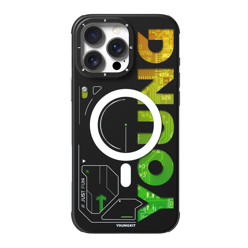 Apple iPhone 16 Pro Max Kılıf M-safe Şarj Özellikli Airbagli Çift Katmanlı Youngkit Future Serisi Kapak