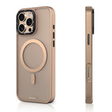 Apple iPhone 16 Pro Max Kılıf M-safe Şarj Özellikli Cam Arka Yüzey TPU Youngkit Gemstone Serisi Kapak