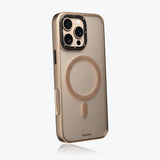 Apple iPhone 16 Pro Max Kılıf M-safe Şarj Özellikli Cam Arka Yüzey TPU Youngkit Gemstone Serisi Kapak