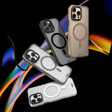 Apple iPhone 16 Pro Max Kılıf M-safe Şarj Özellikli Cam Arka Yüzey TPU Youngkit Gemstone Serisi Kapak
