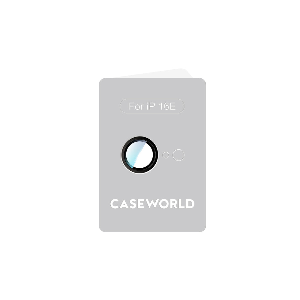 iPhone 16E Uyumlu CaseWorld Alloy Serisi Oleofobik Anti Reflective Kamera Lens Koruyucu Siyah