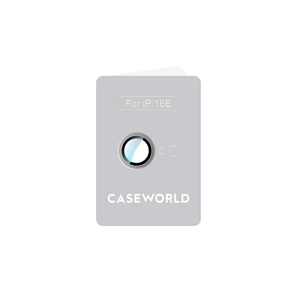 iPhone 16E Uyumlu CaseWorld Alloy Serisi Oleofobik Anti Reflective Kamera Lens Koruyucu Gümüş