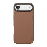 iPhone 17 Air Kılıf M-safeli Basit Mat Deri Desenli Youngkit Tech Fashion Serisi Kapak Kahverengi