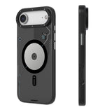 iPhone 17 Air Uyumlu Kılıf M-safe Şarj Özellikli Disk Desenli Youngkit Disc Battle Kapak Siyah