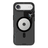 iPhone 17 Air Uyumlu Kılıf M-safe Şarj Özellikli Disk Desenli Youngkit Disc Battle Kapak Siyah