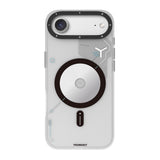 iPhone 17 Air Uyumlu Kılıf M-safe Şarj Özellikli Disk Desenli Youngkit Disc Battle Kapak Gri