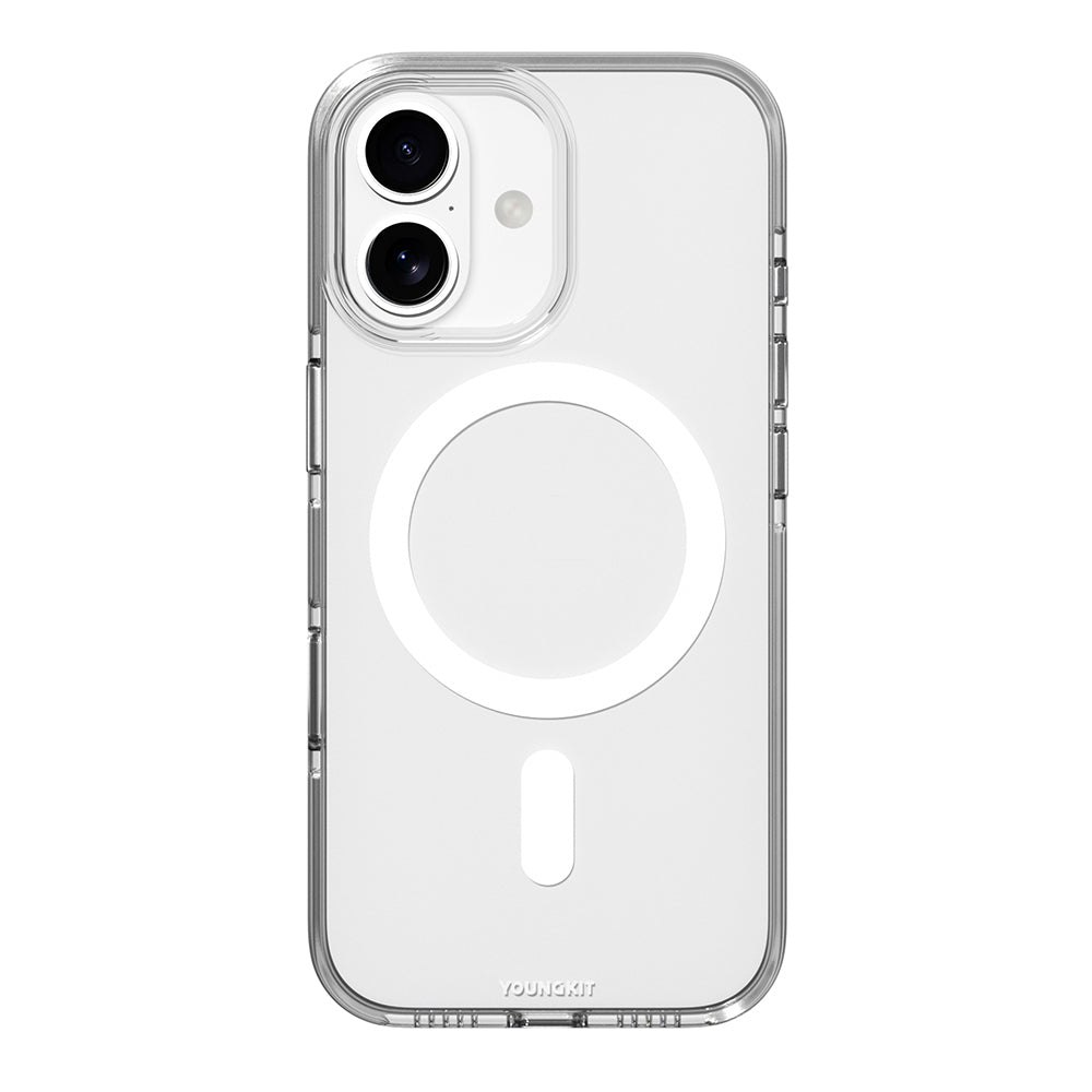 iPhone 17 Uyumlu Kılıf M-safe Şarj Özellikli Şeffaf Youngkit Crystal Shield Serisi Kapak Şeffaf
