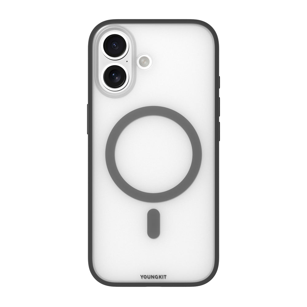 iPhone 17 Uyumlu Kılıf M-safe Şarj Özellikli Youngkit Clear Serisi Kapak Siyah