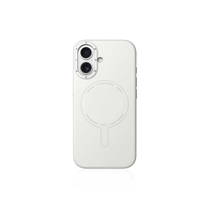 iPhone 17 Uyumlu Kılıf M-Safe Şarj Özellikli Youngkit Morandi Serisi Kapak Gri