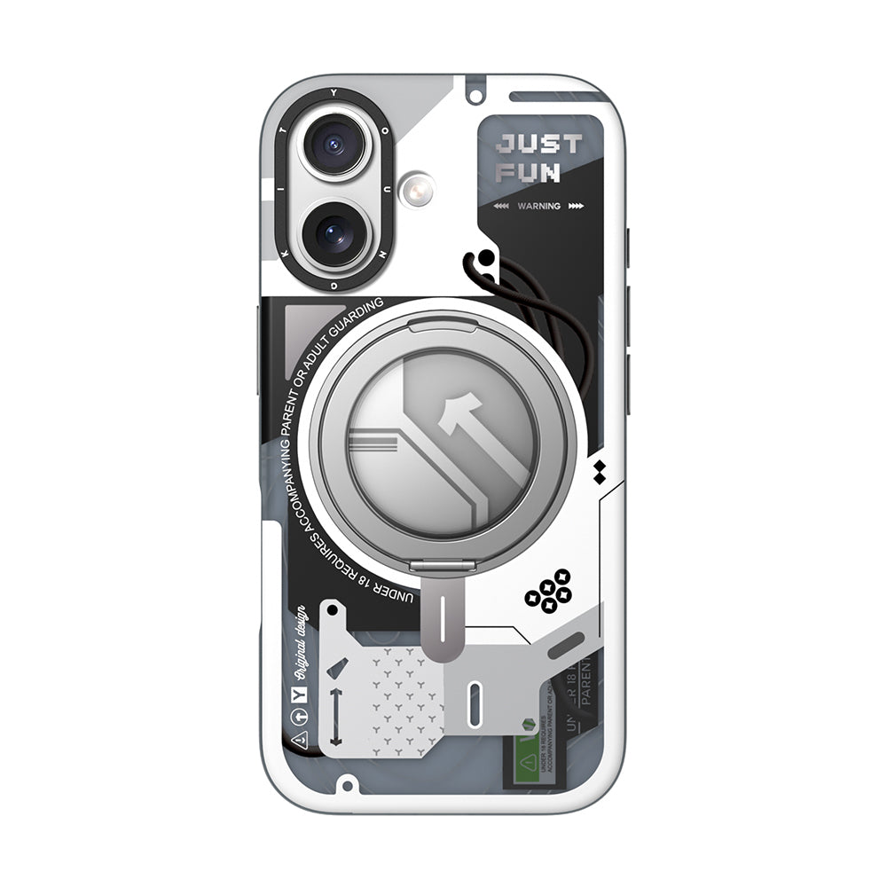 iPhone 17 Uyumlu Kılıf M-safe Şarj Özellikli Youngkit Starship Serisi Kapak Beyaz