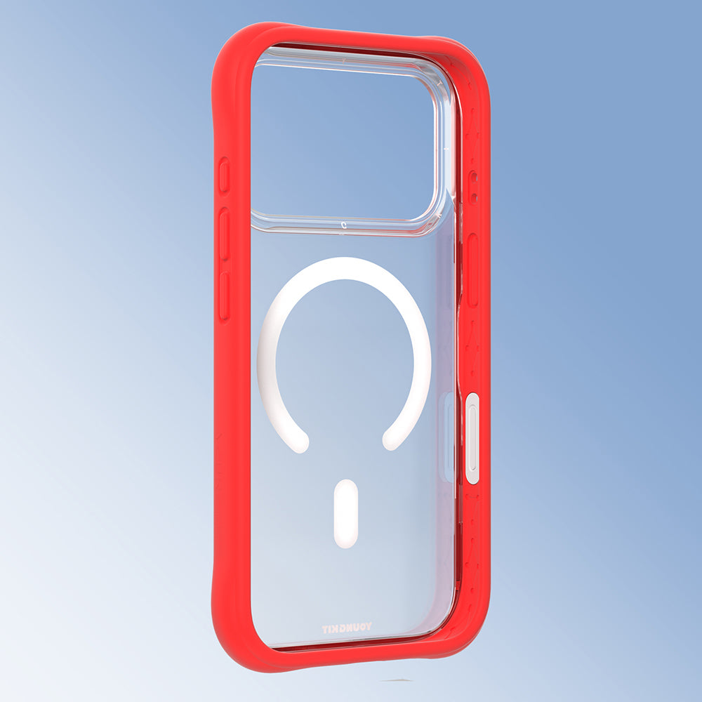 iPhone 17 Pro Uyumlu Kılıf M-safe Şarj Özellikli Airbagli Youngkit Dynamic 2 Serisi Kapak Kırmızı