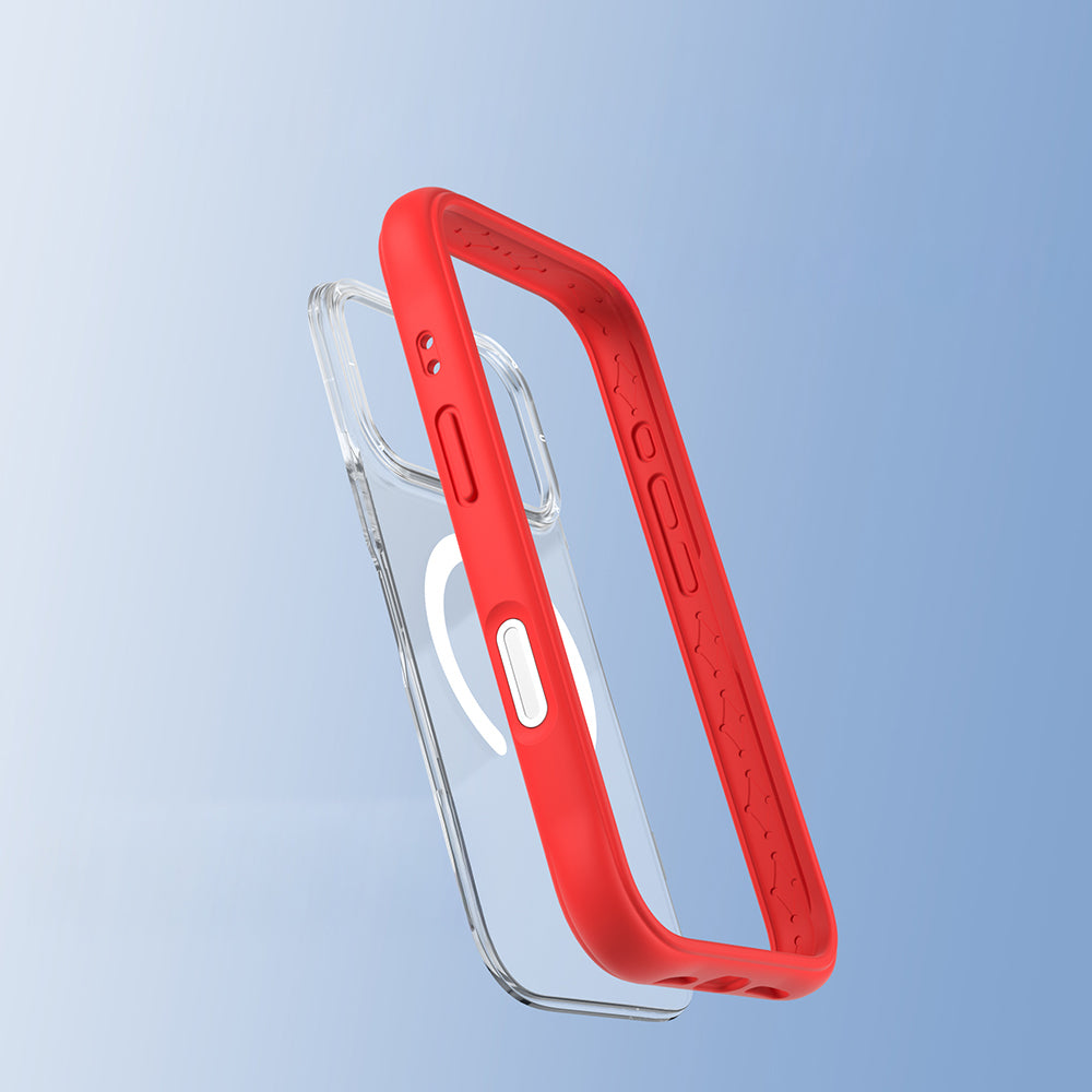 iPhone 17 Pro Uyumlu Kılıf M-safe Şarj Özellikli Airbagli Youngkit Dynamic 2 Serisi Kapak Kırmızı