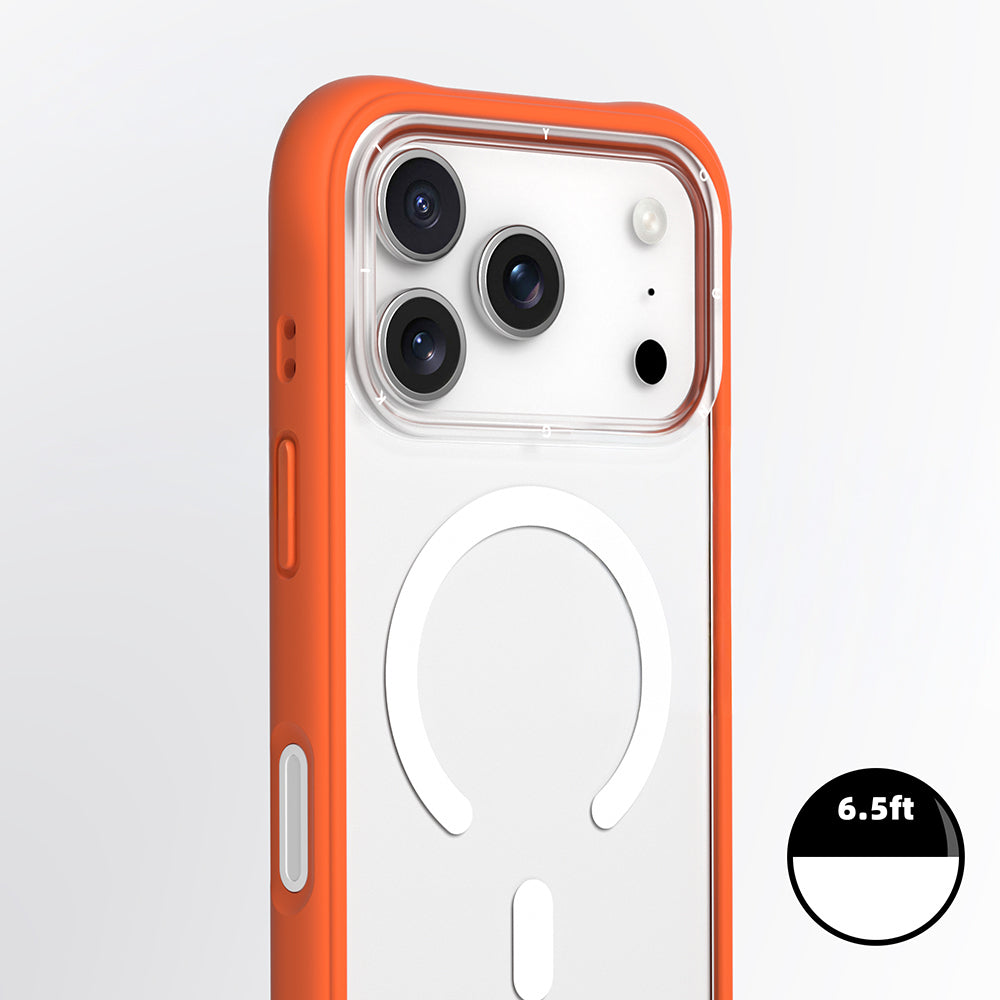 iPhone 17 Pro Uyumlu Kılıf M-safe Şarj Özellikli Airbagli Youngkit Dynamic 2 Serisi Kapak Turuncu