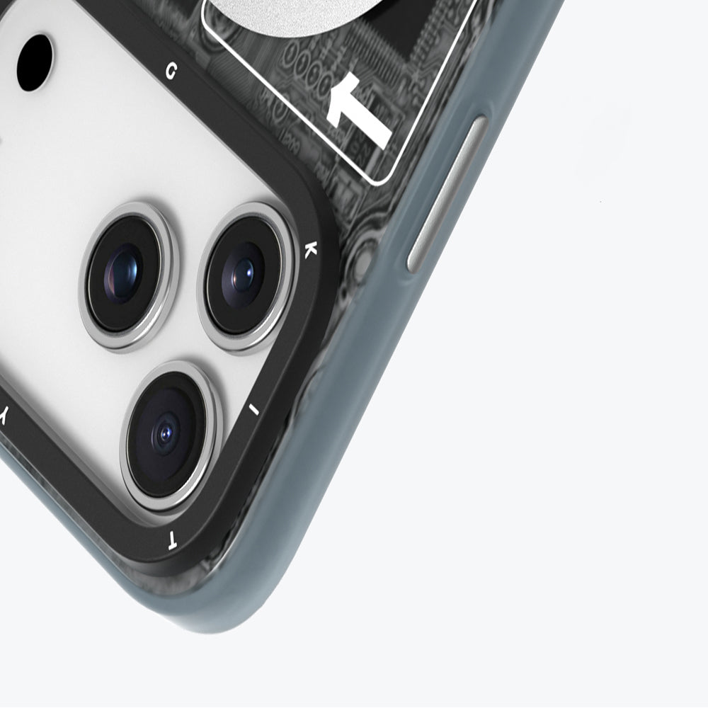 iPhone 17 Pro Uyumlu Kılıf M-safe Kamera Denetim Butonlu Youngkit Technology Serisi Kapak Siyah