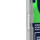 iPhone 17 Pro Uyumlu Kılıf M-safe Parlak Kumlu Sıvılı Tasarımlı Galaxy Fantasy Serisi Kapak Mavi