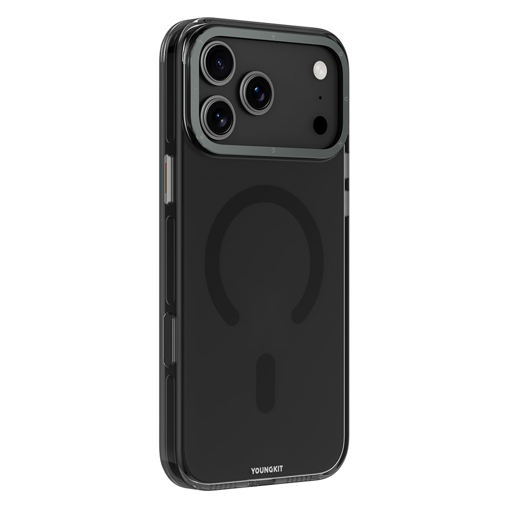 iPhone 17 Pro Uyumlu Kılıf M-safe Şarj Özellikli Şeffaf Youngkit Crystal Shield Serisi Kapak Şeffaf