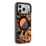 iPhone 17 Pro Uyumlu Kılıf M-Safe Şarj Özellikli Youngkit Camouflage Sykell Serisi Kapak Turuncu