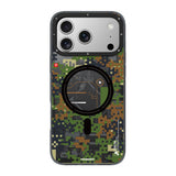 iPhone 17 Pro Uyumlu Kılıf M-Safe Şarj Özellikli Youngkit Camouflage Sykell Serisi Kapak Yeşil