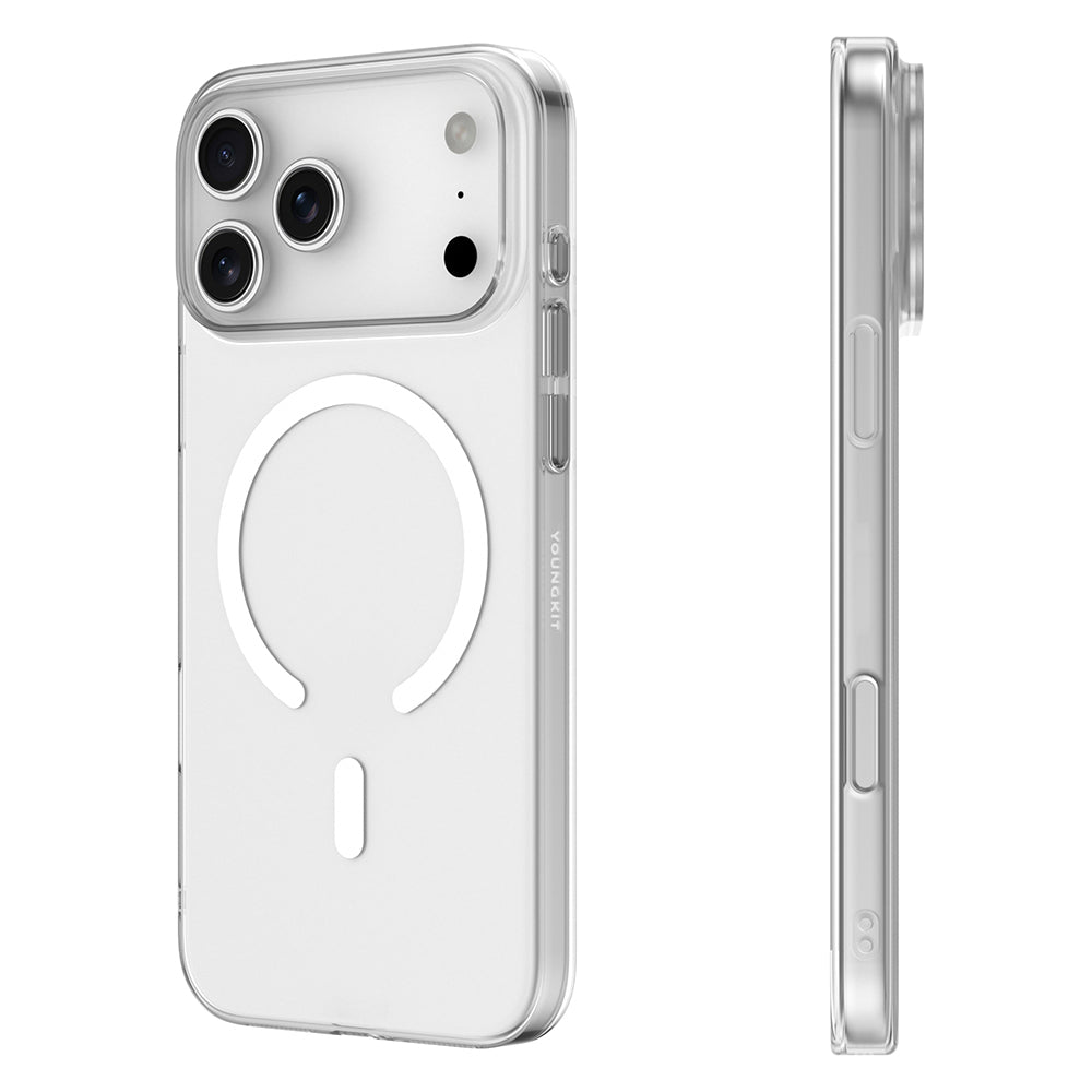iPhone 17 Pro Uyumlu Kılıf M-safe Şarj Özellikli Youngkit High Definition Serisi Kapak Şeffaf