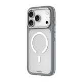 iPhone 17 Pro Uyumlu Kılıf M-safe Şarj Özellikli Youngkit Rock Sand Serisi Kapak Gri
