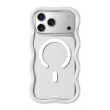 iPhone 17 Pro Uyumlu Kılıf M-safe Şarj Özellikli Youngkit Wave Clear Serisi Kapak Beyaz