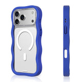 iPhone 17 Pro Uyumlu Kılıf M-safe Şarj Özellikli Youngkit Wave Clear Serisi Kapak Lacivert