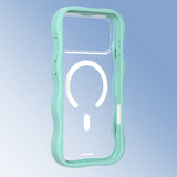iPhone 17 Pro Uyumlu Kılıf M-safe Şarj Özellikli Youngkit Wave Clear Serisi Kapak Açık Mavi