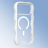 iPhone 17 Pro Uyumlu Kılıf M-safe Şarj Özellikli Youngkit Wave Clear Serisi Kapak Beyaz