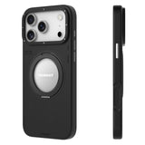 iPhone 17 Pro Max Kılıf M-safe Standlı Basit Mat Deri Youngkit Tech Leather Serisi Kapak Siyah