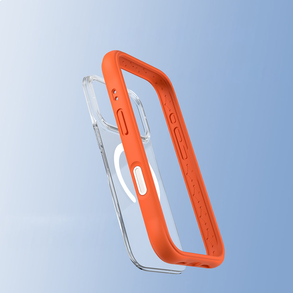 iPhone 17 Pro Max Uyumlu Kılıf M-safe Özellikli Airbagli Youngkit Dynamic 2 Serisi Kapak Turuncu