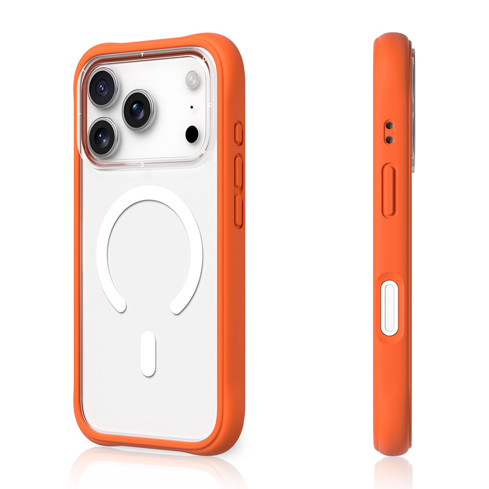 iPhone 17 Pro Max Uyumlu Kılıf M-safe Özellikli Airbagli Youngkit Dynamic 2 Serisi Kapak Turuncu