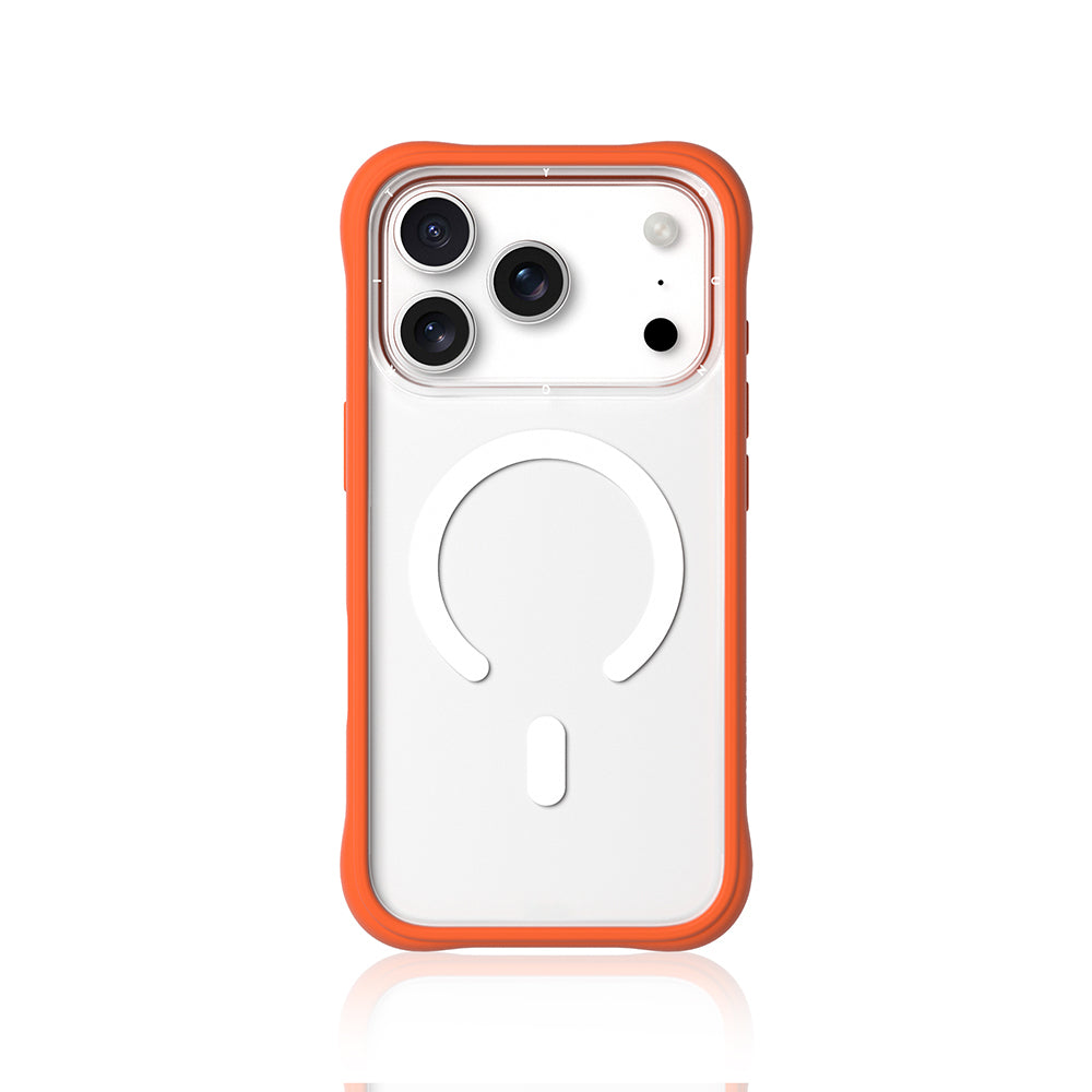 iPhone 17 Pro Max Uyumlu Kılıf M-safe Özellikli Airbagli Youngkit Dynamic 2 Serisi Kapak Turuncu