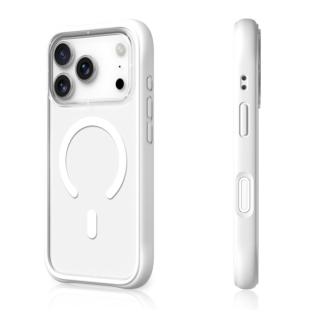 iPhone 17 Pro Max Uyumlu Kılıf M-safe Şarj Özellikli Airbagli Youngkit Dynamic 2 Serisi Kapak Beyaz