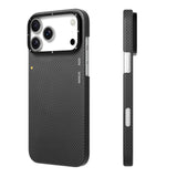 iPhone 17 Pro Max Kılıf M-safe Aramid Fiber Youngkit 1500D Kevlar Extreme Wing Seri Titanyum-Gold