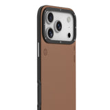 iPhone 17 Pro Max Uyumlu Kılıf M-safe Basit Mat Deri Desenli Youngkit Tech Fashion Seri Kapak Gri