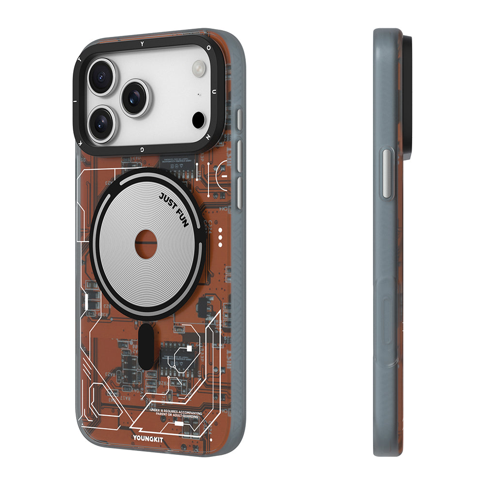 iPhone 17 Pro Max Uyumlu Kılıf M-safe Kamera Denetim Butonlu Youngkit Technology Seri Kapak Siyah