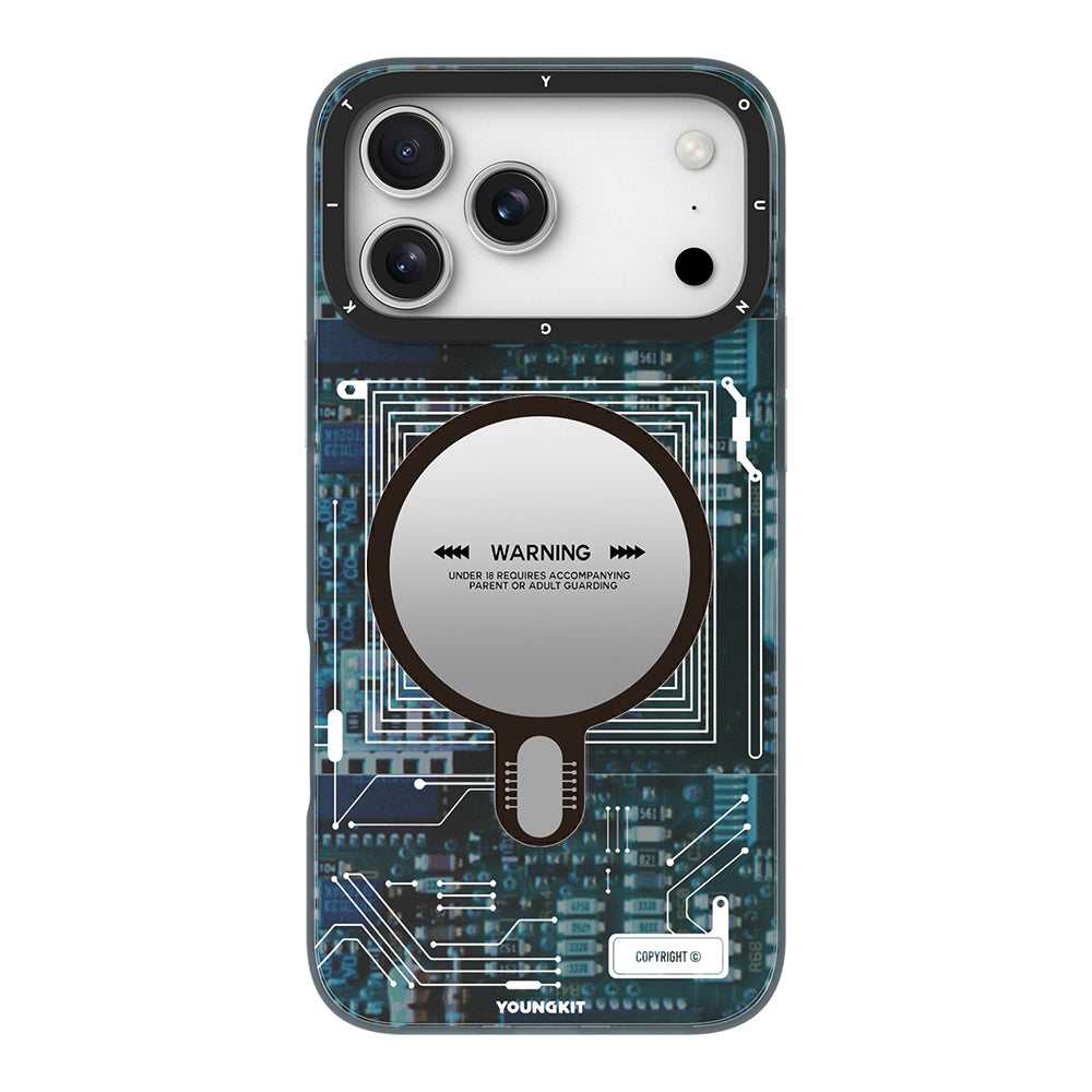 iPhone 17 Pro Max Uyumlu Kılıf M-safe Kamera Denetim Butonlu Youngkit Technology Seri Kapak Siyah