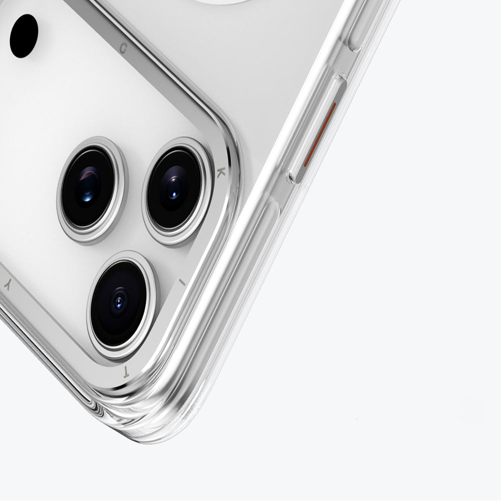 iPhone 17 Pro Max Uyumlu Kılıf M-safe Özellikli Şeffaf Youngkit Crystal Shield Serisi Kapak Siyah