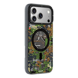 iPhone 17 Pro Max Uyumlu Kılıf M-Safe Şarj Özellikli Youngkit Camouflage Sykell Serisi Kapak Yeşil