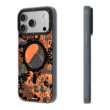 iPhone 17 Pro Max Uyumlu Kılıf M-Safe Şarj Özellikli Youngkit Camouflage Sykell Serisi Kapak Turuncu